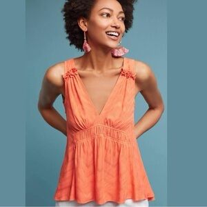 NWT Anthropologie Maeve Bretta Tank Top in Coral